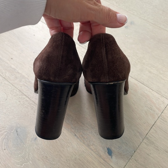 Women’s Gucci brown suede shoes heels pumps size 7 - Picture 3 of 7
